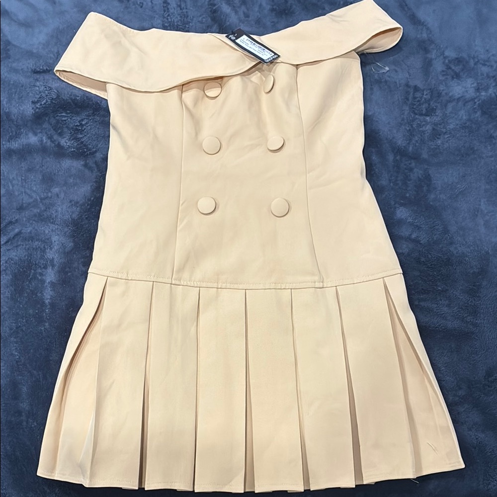 Elegant Cream Off-Shoulder Kids Dress